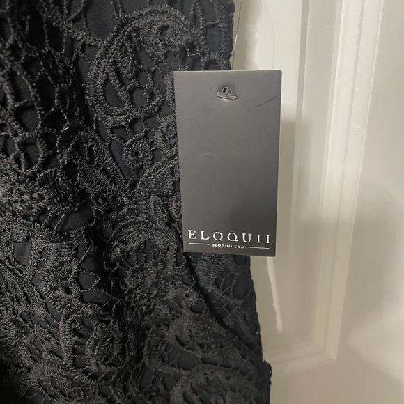 Eloquii Elegant Black Lace Crochet Romper - Picture 5 of 7